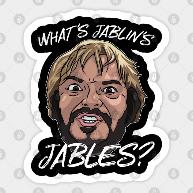 What's Jablin's Jables? Sticker by teeleoshirts